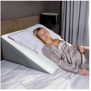 Kölbs Bed Wedge Pillow Gray Memory Foam Anti Snoring Acid Reflux Back Pain